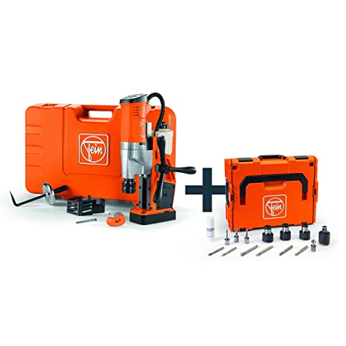 Fein KBU 35 QW Fabricator M12 Tapping-Set 3/4 in Weldon (Universal-Magnet-Kernbohrmaschinen/Bohrmaschine bis 35 mm mit Anwenderset, Perfekt für den Metallbau & Maschinenbau) 72705464000