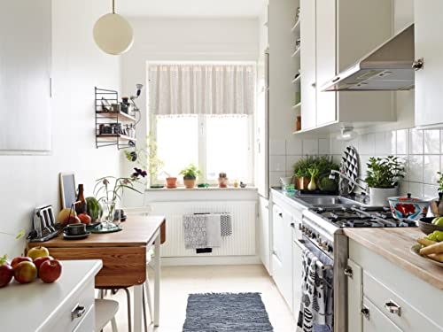 Abcadd Boho Kitchen Valances Tassels For Windows, Geometric Cotton Linen Darkening Curtains Farmhouse Geometric Rod Pocket Bathroom Window Treatment Valances For Living Room Bedroom #TOP2