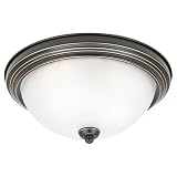 Sea Gull Lighting 79565BLE-782 3-Light Wheaton Close to Ceiling Flush Mount, Heirloom Bronze Finish