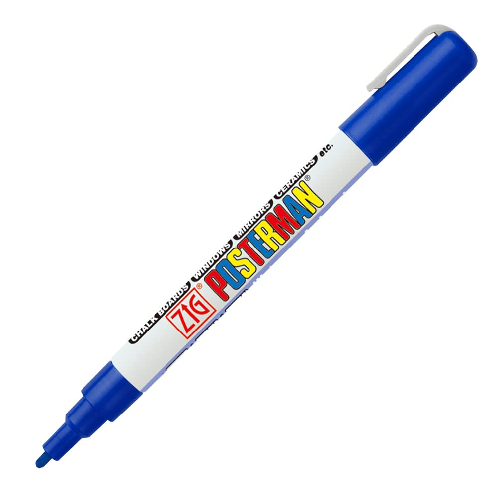 Zig POSTERMAN Fine 030 BLUE Paint Marker Pen |Reversible