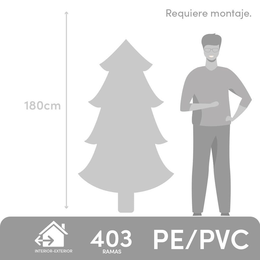 Árbol de Navidad artificial plegable nevado verde y blanco de 180 cm