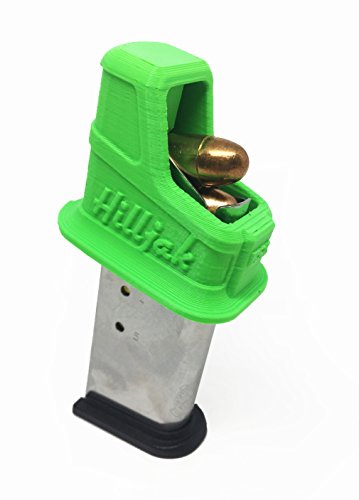 Hilljak Magazine Speed Loader Compatible with Springfield Armory XD-S .45 ACP, Smith & Wesson M&P 45 Shield (Neon Green)