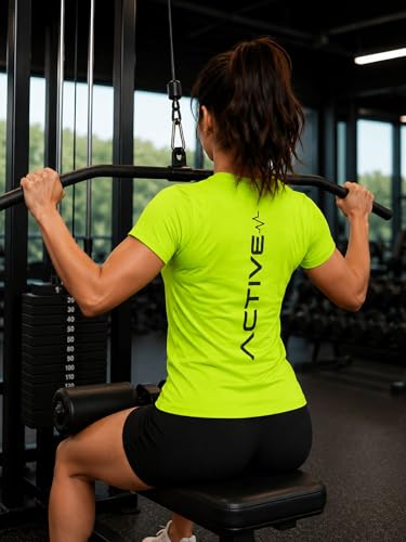 Image of 3Colors Women's Active Dry Fit Sports Active T-Shirt | Quick Dry Gym Workout Tee | Athletic Running Training Top-Active Signal