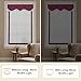 Chefru Cordless Blackout Roman Shades Blinds, No Drill No Tools Window Shades Blinds Custom Valanced for Windows, Doors, French Doors, Burgundy Ribbon