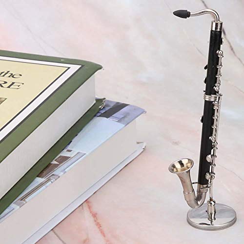 Miniature Bass Clarinet, Miniature Bass Clarinet With Stand And Case Mini Musical Instruments Ornaments Decor Display #TOP3