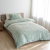 ドリームスポット 掛け布団カバー シングル グリーン あったか 秋 冬 フランネル おしゃれ 洗える 洗濯 150×210cm