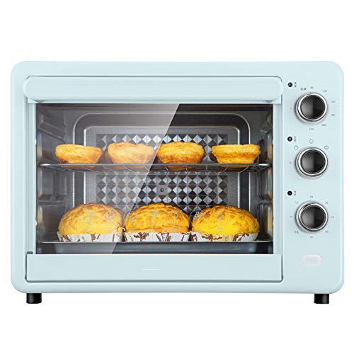 Elektrischer Pizzaofen Mit Mini-Desktop-Konvektion, Mehrseitiges Heizsystem, 32 Liter, 1500 W, Geeignet Für Pizza, Kuchen, Brot, Eierkuchen,