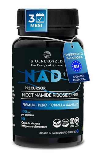 Nad Integratore Premium Puro 100% ad Alta Assorbibilità | Antietà ed Energia | XL - 3 Mesi | Prodotto in Europa | NAD+ Nicotinamide Riboside | Alla Dose Massima Giornaliera, Grado Farmaceutico (90)