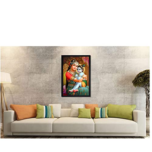 Image of Maa Yashoda with Bal Krishna Photo Frame 14x20 Inch