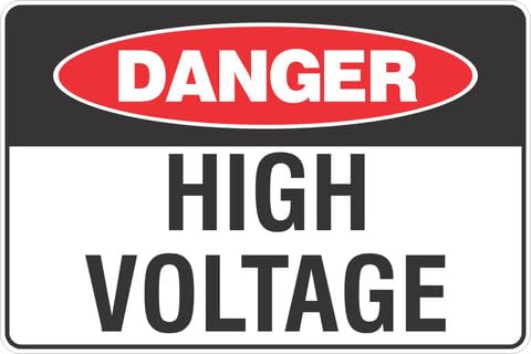 High Voltage Safety Signs 8x12 Metal Tin Sign Garage Man Cave Wall Decor