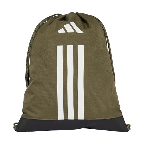 adidas Unisex ADIDAS TRAINING GYMSACK, Olive Strata/White, One Size
