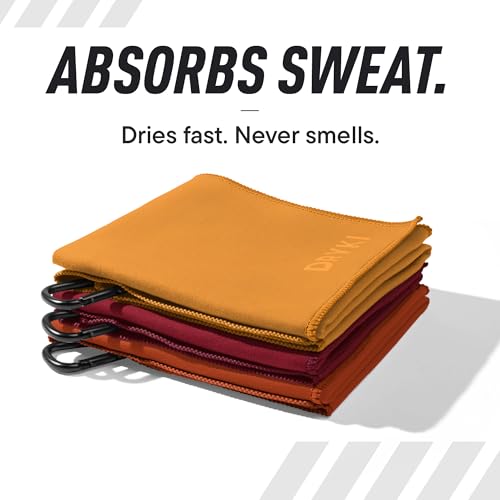 Image of DRYKI Pocket-Sized Sweat Towels - The Original Sweat Absorbing Handkerchiefs - Quick-Dry Microfiber Sweat Rags for Face, Hands, & Body - Men & Women - Gym and Work (Western: Large Size, 3 Pack)