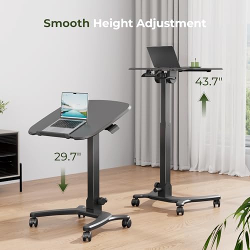 Bureau mobile à roulettes réglable pour optimiser les petits espaces - 4