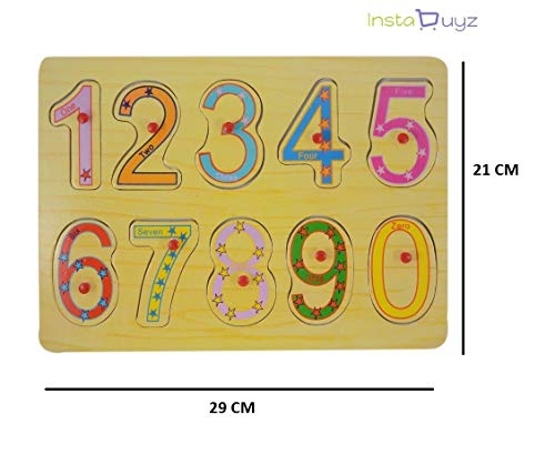 Image of Shapes Premium Wooden Puzzle /Educational Toy with Knobs for Children