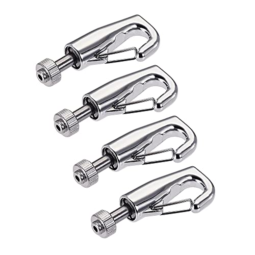Image of uxcell Picture Hanging Wire Hook, 4pcs 7.5mm Open Adjustable Copper Hooks for Home Picture Art Gallery Picture Display Kit