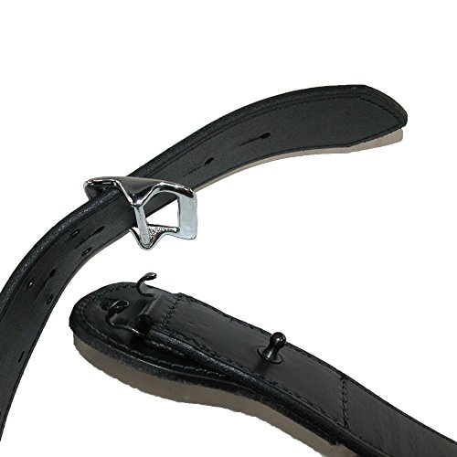 Boston Leather Men's Fully Lined Sam Browne Leather Work Belt, 32, Black3