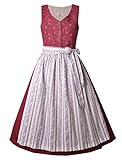 Farben: Rot Almsach Dirndl midi 70 cm Kapsdorf weinrot, Gr. 46