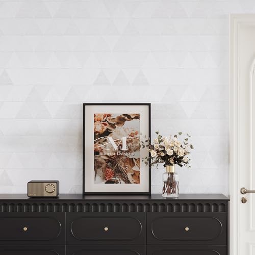 VEELIKE Diamond White Wallpaper Peel and Stick Textured Wallpaper for Bedroom Bathroom Accent Wall 15.7''x354'' Waterproof White Contact Paper for Cabinet Shelves Removable Self Adhesive Vinyl Roll by VEELIKE - Image 5