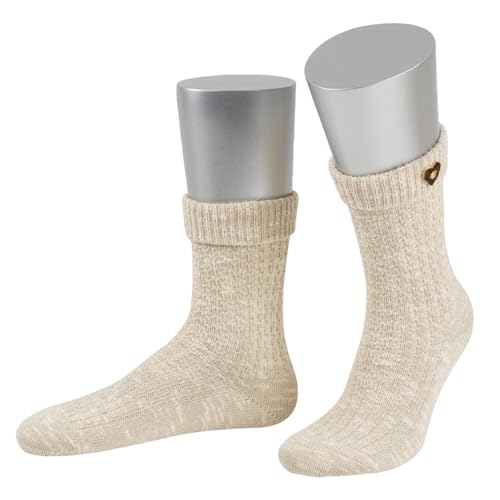 Lusana Trachtensocken Kurz mit Herzknopf für Herren und Damen | Trachten Socken & Strümpfe mit Herzknopf-Pin für das Oktoberfest Wiesn & festliche Anlässe