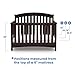 Delta Children Emerson 4-in-1 Convertible Crib - Greenguard Gold Certified, Dark Chocolate