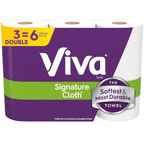 Viva Signature Cloth Paper Towels, 3 Double Rolls, 86 Sheets per Roll