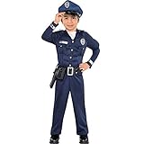 AMSCAN Muscle Cop Halloween Costume for Toddler Boys, 3-4T, with Included Accessories