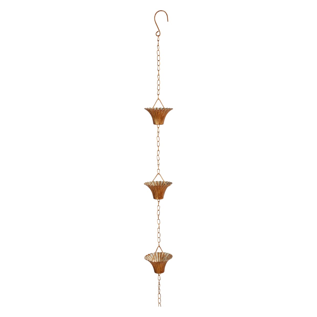Esschert Design TH87 Collana Antipioggia in Rame Argentato