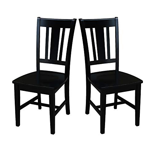 International Concepts San Remo Splat Back Chair, Black