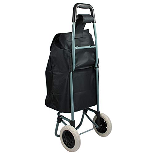 HELO Einkaufstrolley Trolley Einkaufswagen Handwagen Koffer Handgepäck Trolli Roller (Schwarz) – Bild 3