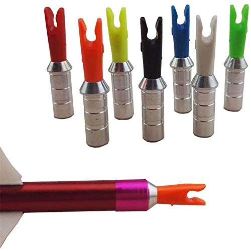 Boquilla de flecha para reparar tubos de 6mm y 7mm, pack de 100 unidades color rojo para arquería 8