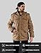 WenVen Men's Winter Fashion Thick Jacket Cotton Travel Clothes Khaki XL
