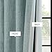 HPD Half Price Drapes - Faux Linen Curtains for Living Room (1 Panel) - 50W X 96L - Textured Room Darkening Curtains for Bedroom 96 Inches Long - Drapes for Home Decor, Sea Thistle