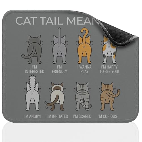 Forest Charger Cat Tail Meanings Educational Mouse Pad, 10.2x8.3 Inch