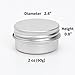 CTKcom 2-Ounce Metal Tins Screw Top Flat Aluminum Silver Slide Round Tin Containers For Lip Balm,Crafts,Cosmetic,Candles,Travel Storage Kit (Pack of 10)
