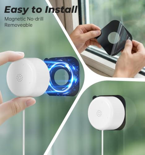 Image of Gyliziex Window Camera for Home Security, 2K WiFi Security Camera, 5GHz & 2.4GHz, AI Human Detection, Starlight Night Vision, Two-Way Audio, Magnetic Mount