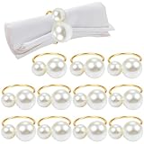 wonlex Pearl Gold Napkin Rings