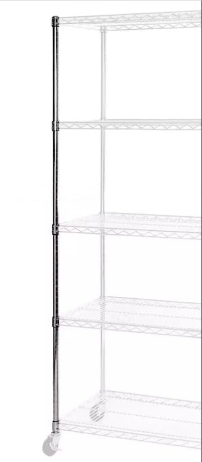 Commercial 72" x 1" Single Pole Industrial Heavy-Duty Wire Shelving Rack Post
