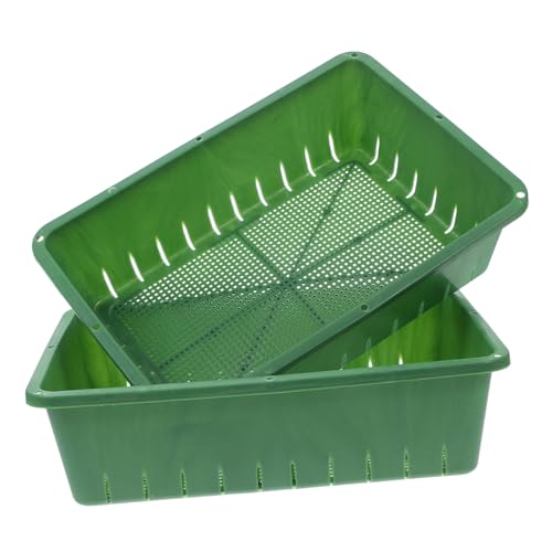 KITANDOVE 2pezzi Vassoi per Germinazione Piante Plastica da Design Impilabile e Riutilizzabile con Drenaggio Efficiente per La Crescita delle Radici per Semi e Piantine Giardino e Indoor