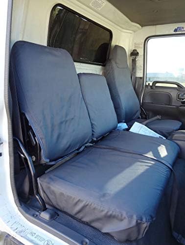 1987-1994 Isuzu NPR, Durafit Heavy-Duty Waterproof Endura Exact Custom-Fit Seat Covers in Endura Fabric (Front 40/60 Split Bench Seat, I2261-C8 Gray Endura)