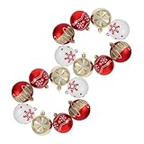 Zerodeko 16 Piezas Bolas Navideñas Rojas Decoración Colgante Irrompible para Árbol de Navidad Elegante y Duradera para Hogar Oficina Fiesta