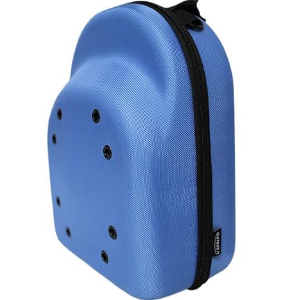Hat Case for Caps - Cap Storage for Baseball Caps with Carrying Handle & Shoulder Strap – Hard EVA material - This Organizer Holder Protects up to 6 Hats - Ideal for Traveling & At-Home Storage (Blue)