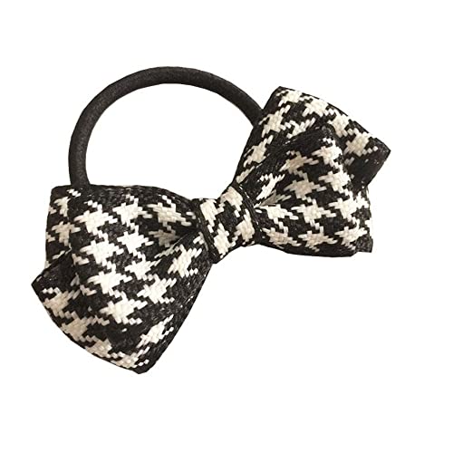 Party Luxury Houndstooth Face Wash Cloth Temperament Hair Band Korean Style Hair Rope Bow Headband Women Hair Accessories(Hair Band) #TOP2