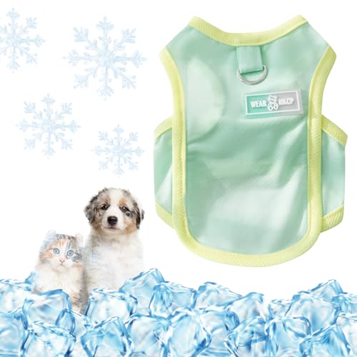 Yaopelky Dog Cooling Vest with D-Ring (Green, S)