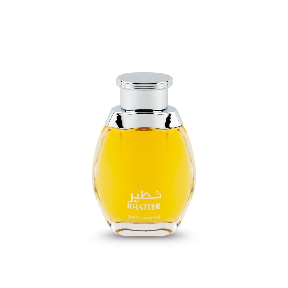 Swiss Arabian Khateer - Arabian Perfume for Men and Women - Long Lasting Perfume for Women and Men - Fresh, Spicy, Amber Fragrances - 3.4 oz
