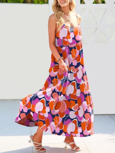 Image of ANRABESS Women Summer Casual Loose Sleeveless Sundress Spaghetti Strap Flowy Boho Linen Beach Vacation Maxi Long Dress
