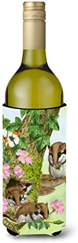 Caroline's Treasures Asa2139Literk Dormice Dormouse Wine Bottle Koozie Hugger - Thumbnail 5