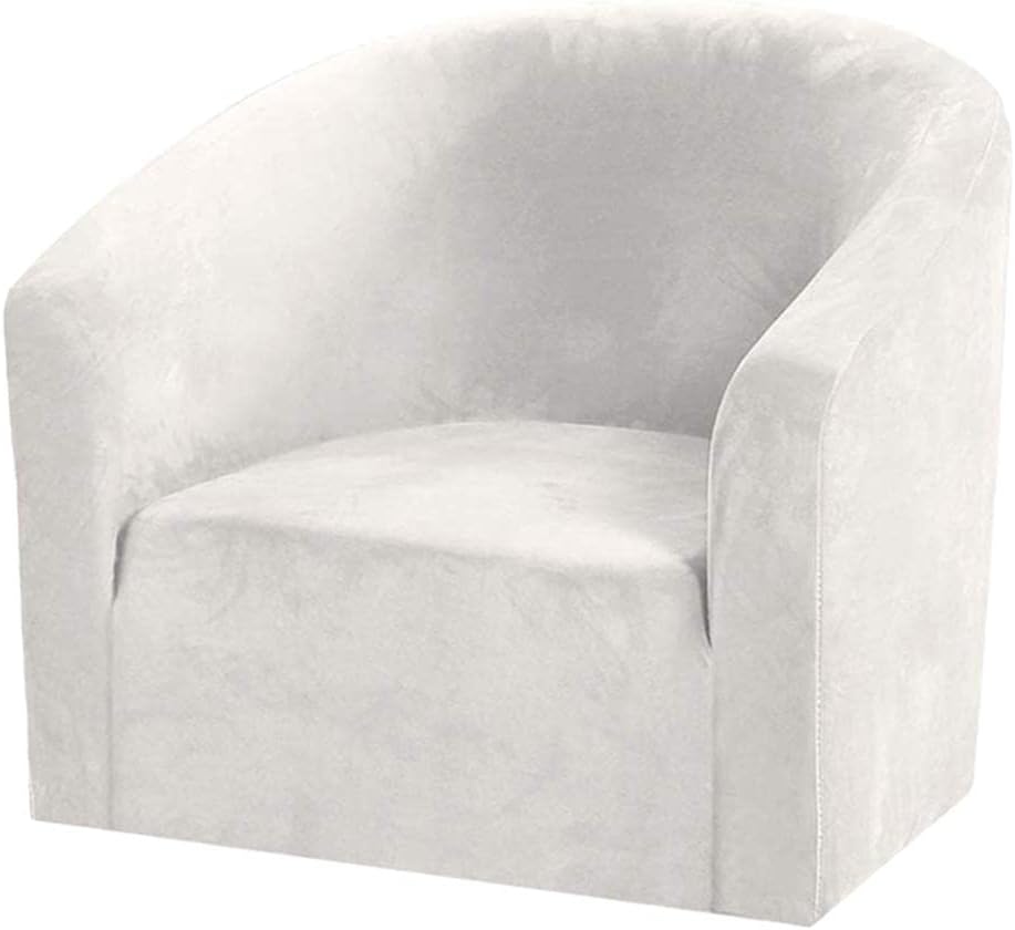 Elastic Couch Covers for Thick Sofa Furniture, Machine Washable, White