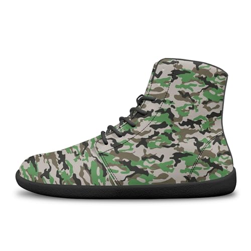 Image of Fashion Print Womens Mens High Top Barefoot Sneakers Flat Shoes