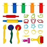 ibasenice Kit De Herramientas Para Plastilina Y Arcilla Para Niños Juego De Modelado Con 25 Piezas Para Desarrollo Manual...