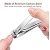 Nail Clipper, Made with Heavy Duty Stainless Steel, Suitable for Thick Fingernail Toenail Men Women (Silver 1 Pack) #3